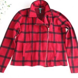 Lauren Ralph Lauren Iconic Plaid Full Zip Sweater